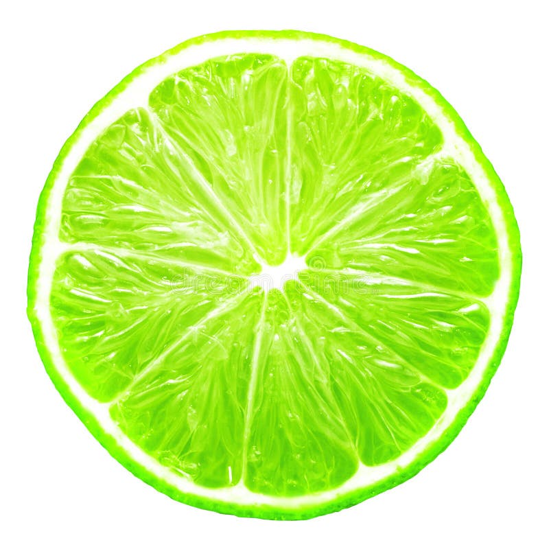 Lime slice isolated