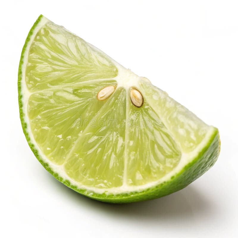 Lime slice on transparent background stock illustration