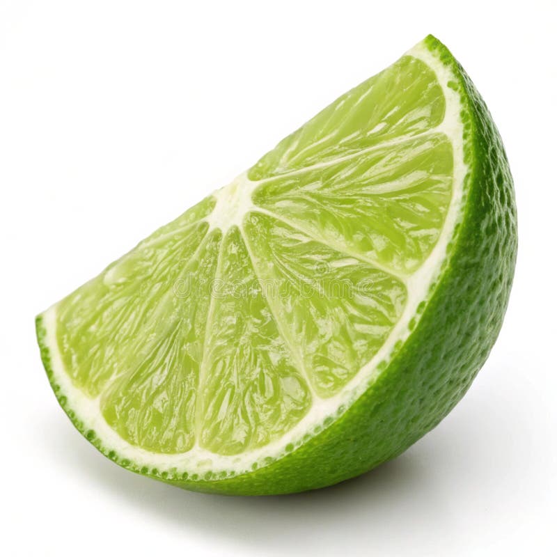 Lime slice isolated on white background vector illustration