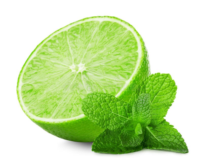 Limes and Lime Slice Isolated on White Stock Photo Image of organic