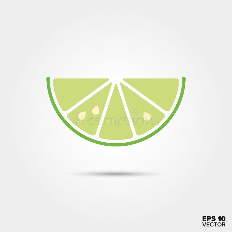 Lime slice vector icon