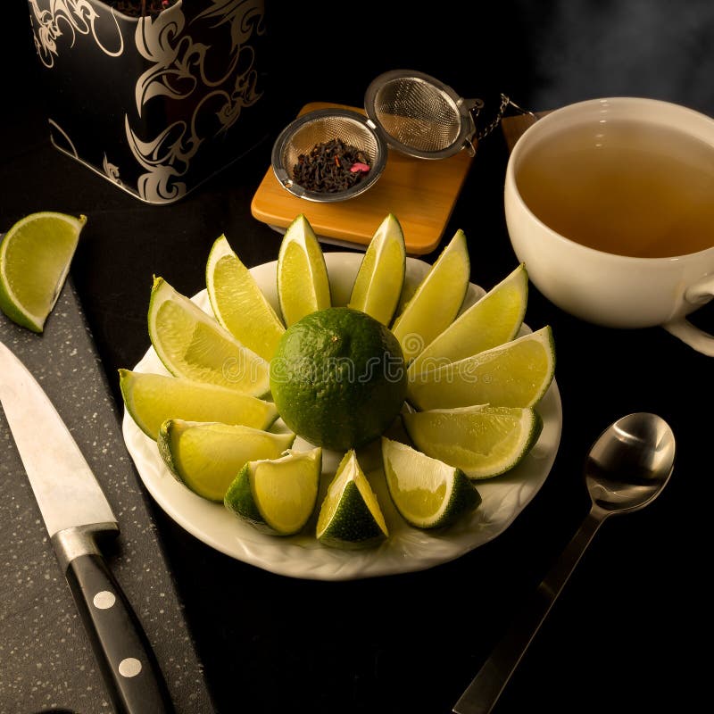 Lime Tea stock photo. Image of lights, drink, sweet, bright 60731578