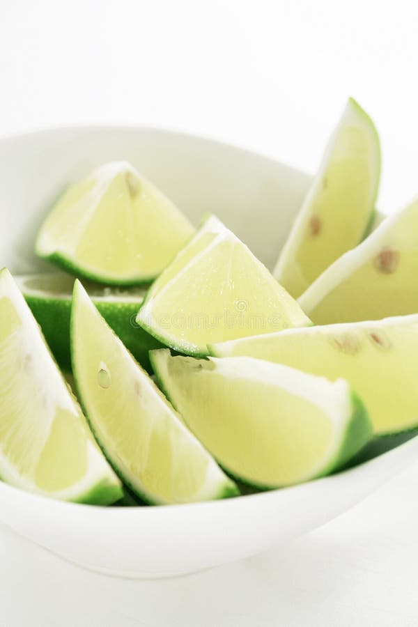 Lime Wedges stock image. Image of clipping, fruit, white 13065455