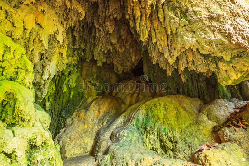 Limestone caves.