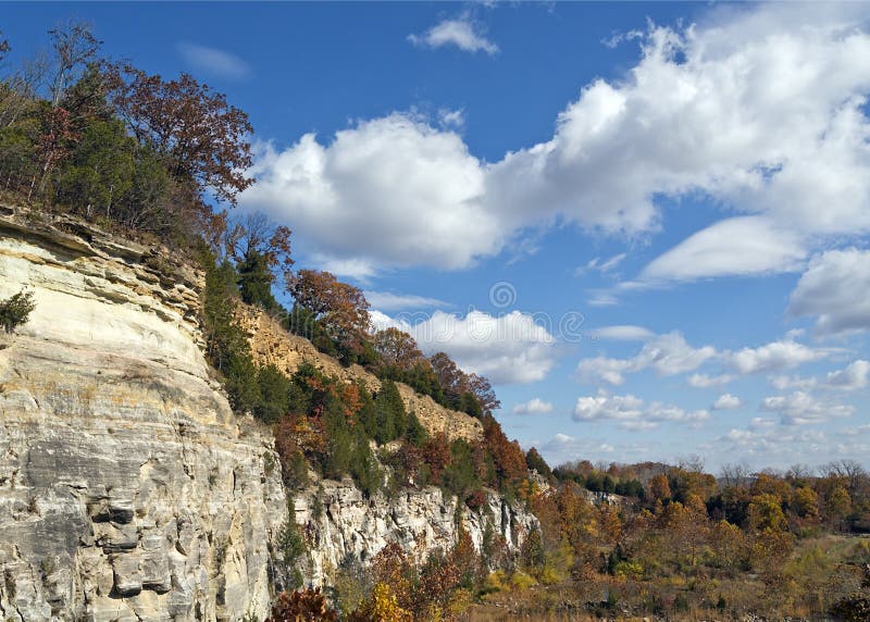 Limestone Bluffs Along The Upper Iowa River Stock Image Image of