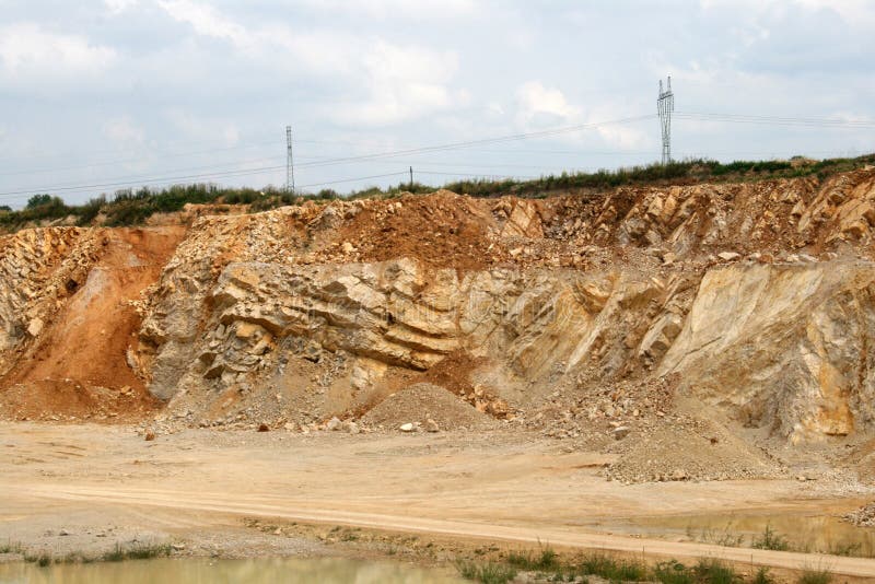 Limestone mine stock image. Image of environmental, large 44025535