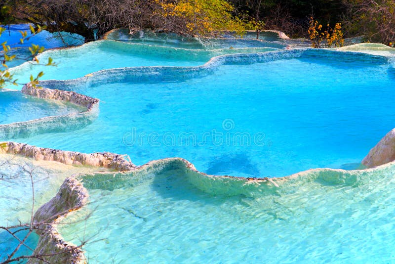 Limestone pools stock image. Image of colourful, forests 14679339
