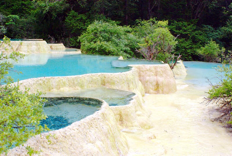 Limestone pools in Huanglong