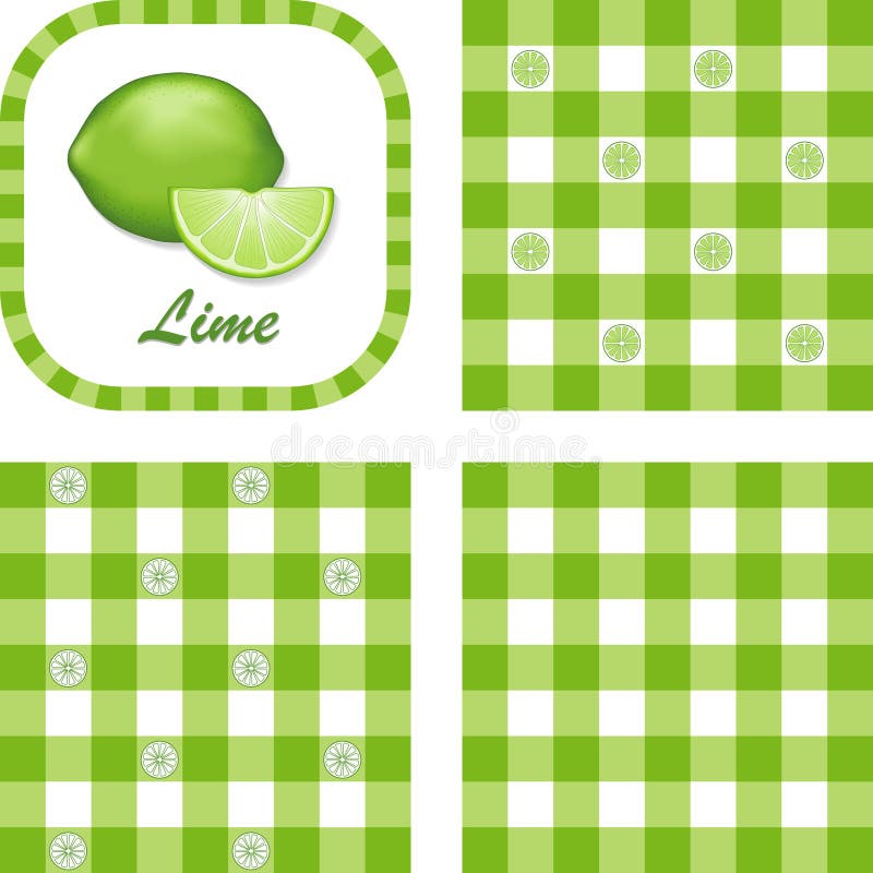 Limettes et configurations sans joint de guingan illustration de vecteur Limettes et configurations sans joint de guingan illustration de vecteur