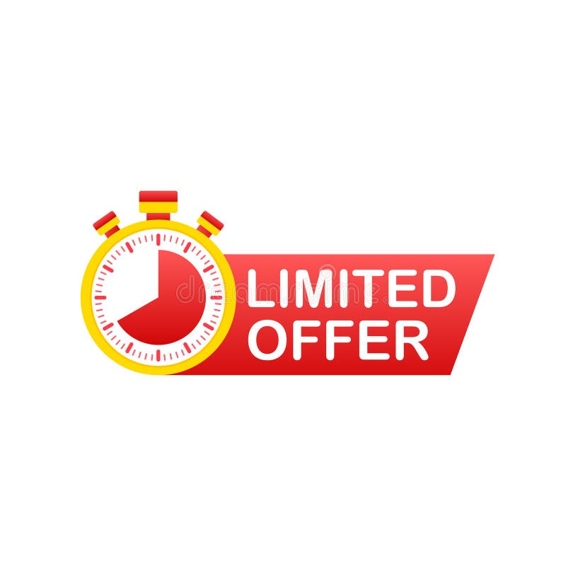 Limited Offer Labels. Alarm Clock Countdown Logo. Limited Time Offer