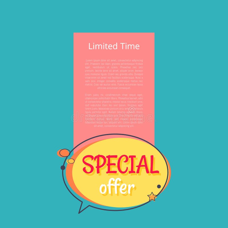 Limitowany czas Specjalnej oferty sprzedaży ogłoszenia plakat ilustracji Limitowany czas Specjalnej oferty sprzedaży ogłoszenia plakat ilustracji