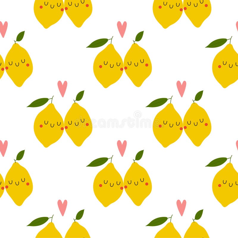 Limone di kawaii innamorato royalty illustrazione gratis