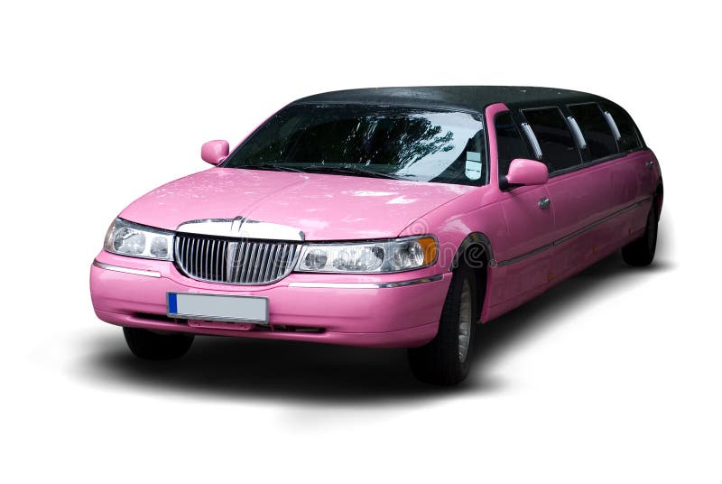 Limousine rose photos libres de droits Limousine rose photos libres de droits