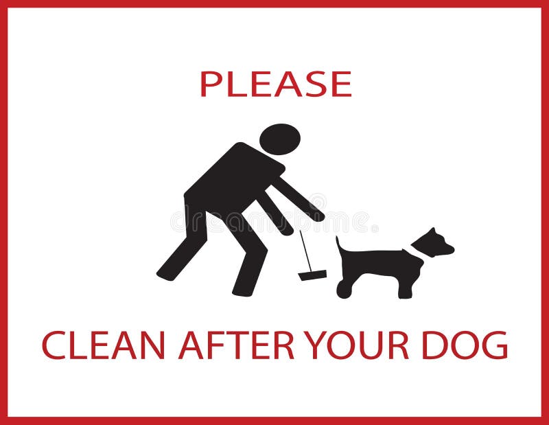 Limpe por favor após seu cão ilustração stock Limpe por favor após seu cão ilustração stock
