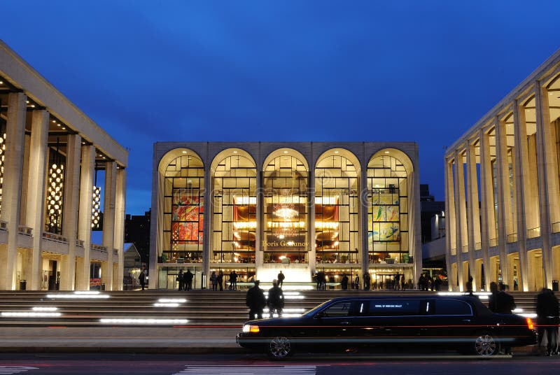 Lincoln Center, a popular theater in New York City, with the Metropolitan Opera House at Center. The architecturally impressive structure has hosted thousands of famed performances.