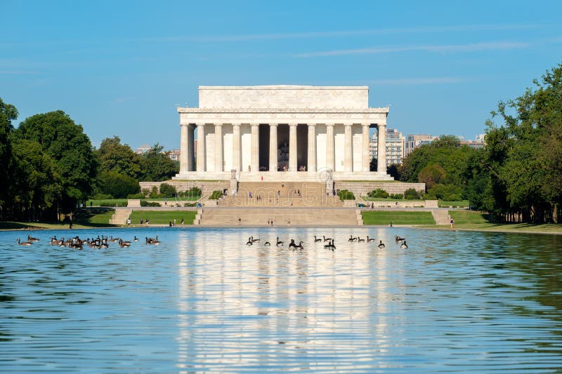 The Lincoln Memorial in Washington DC royalty free stock photo