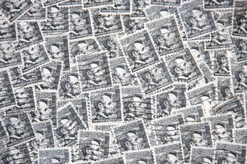 Lincoln Stamps editorial photography. Image of four, concept 13009552