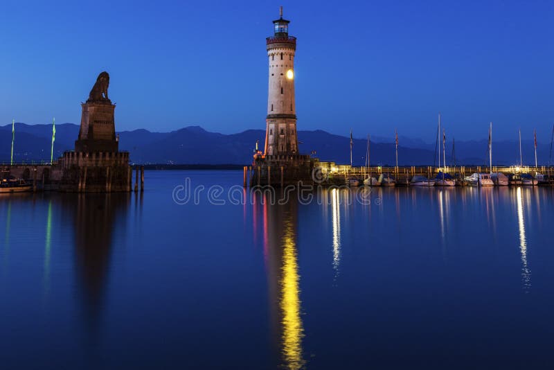 Lindau Lighthouse stock image. Image of harbour, germany - 9126025