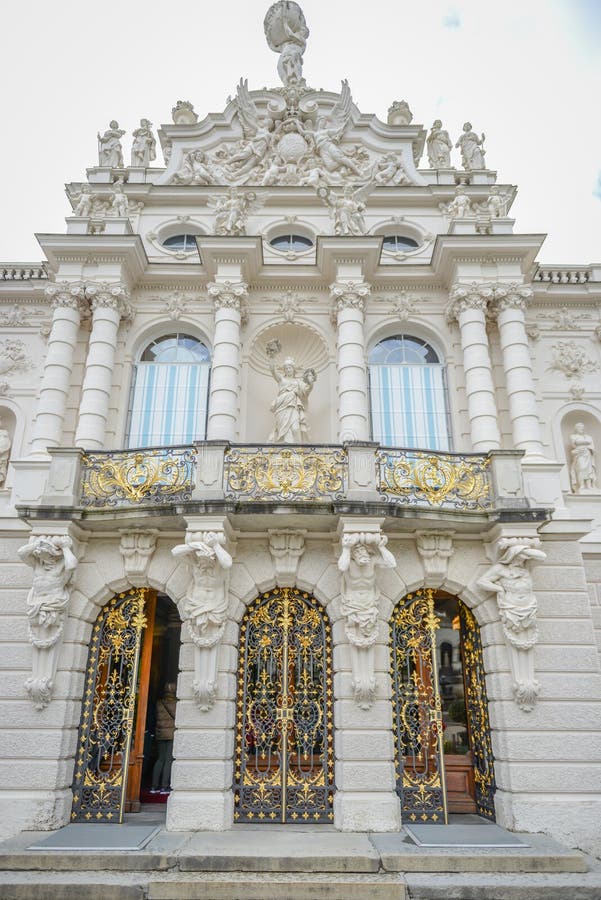 LINDERHOF, GERMANY - Linderhof Palace is a Schloss in Germany, in southwest Bavaria near Ettal Abbey. It is the smallest of the three palaces built by King Ludwig II of Bavaria