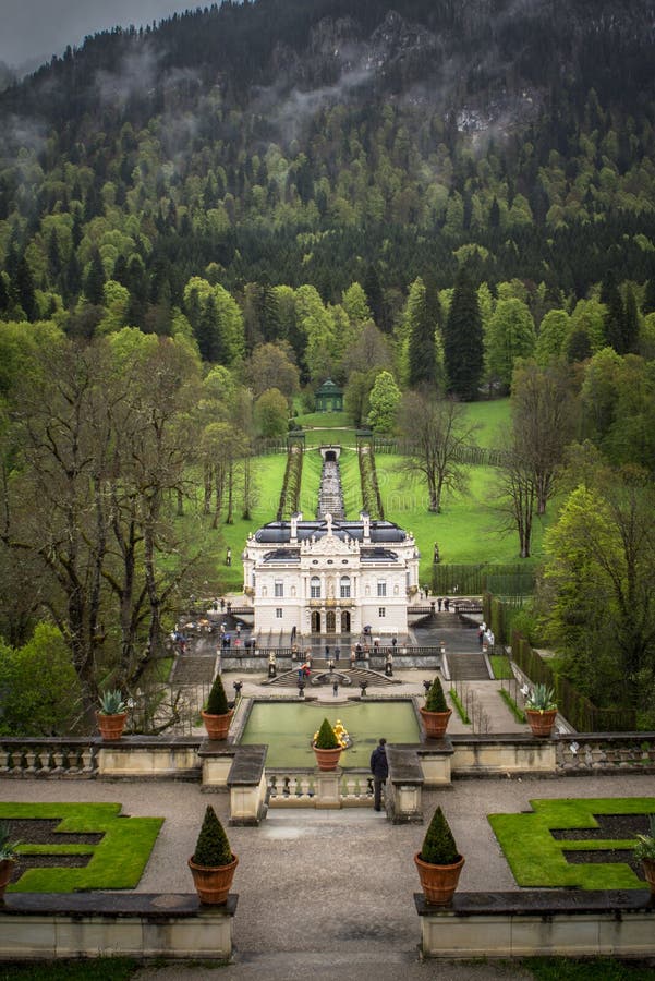 Landscape with Garden in Linderhof Palace. Germany. Landscape with Garden in Linderhof Palace. Germany