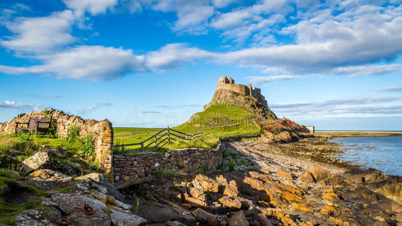 Lindisfarne Castle on the Northumberland coast, Northumberland, England. Lindisfarne Castle on the Northumberland coast, Northumberland, England