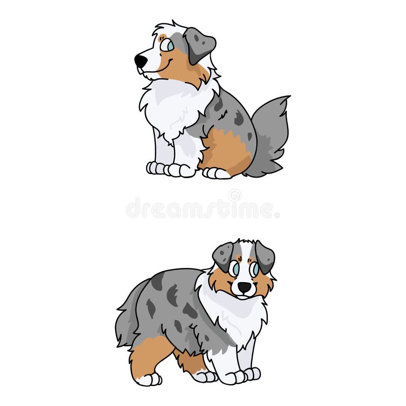Lindo Dibujo Animado Australiano Pastor De Cachorro Clíparte Vectorial. Perro De Granja Pedigrí Para El Club Kennel. Perro De Ovej Ilustración del Vector - Ilustración de sheepdog, sencillo: 205202436 Lindo Dibujo Animado Australiano Pastor De Cachorro Clíparte Vectorial. Perro De Granja Pedigrí Para El Club Kennel. Perro De Ovej Ilustración del Vector - Ilustración de sheepdog, sencillo: 205202436