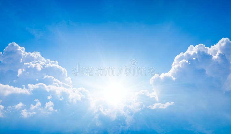 Lindo imagem religiosa - luz brilhante do céu, luz da esperança e da felicidade do céu