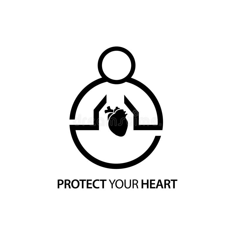 People with heart icon. Concept of love your heart . royalty free illustration People with heart icon. Concept of love your heart . royalty free illustration
