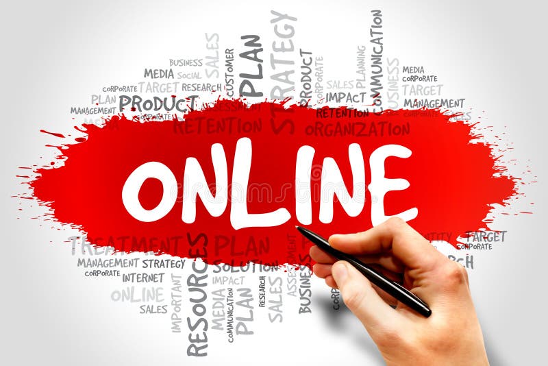 On-line στοκ εικόνα On-line στοκ εικόνα
