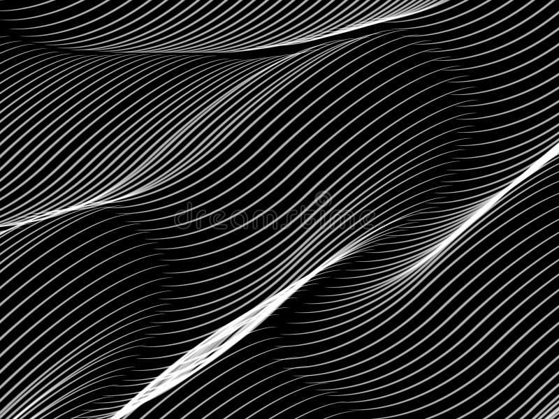 Model de undă alb-negru pentru fundal abstract. fundal abstract. linii subțiri cu iluzie optică vector illustration