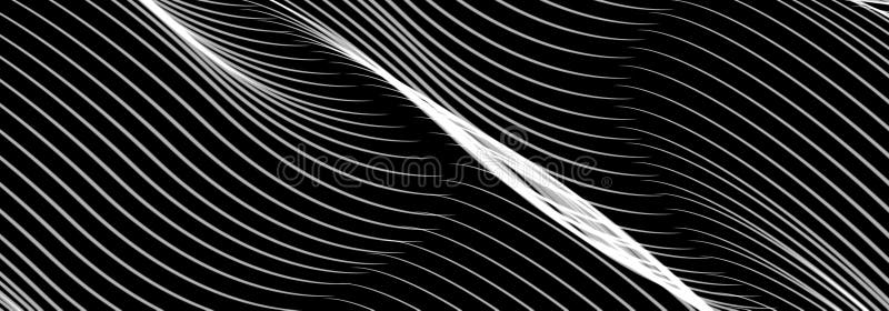 Model de undă alb-negru pentru fundal abstract. fundal abstract. linii subțiri cu iluzie optică stock illustration