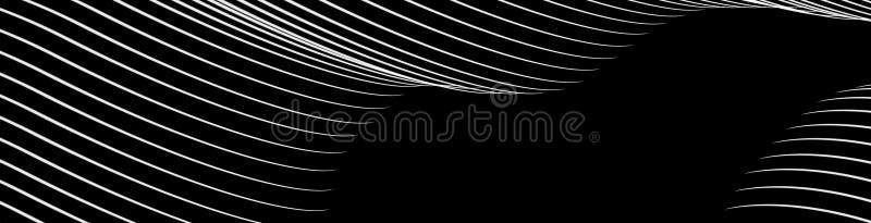 Model de undă alb-negru pentru fundal abstract. fundal abstract. linii subțiri cu iluzie optică royalty free illustration