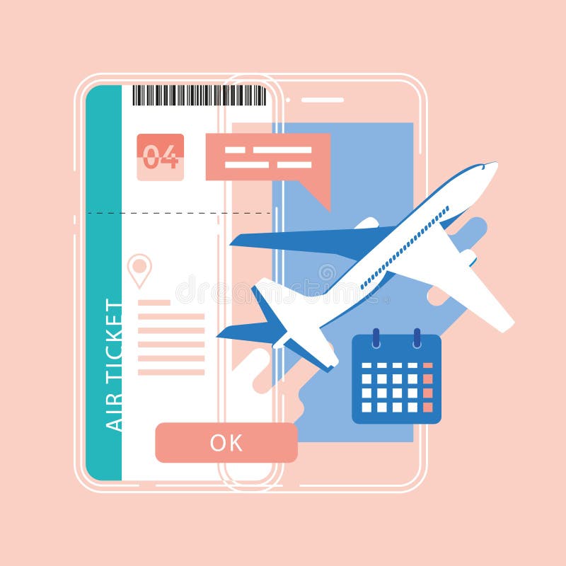 On-line-Anmeldungskarte Kaufen Sie die on-line Karte Auf Flugzeug reisen, bewegliche APP, Online-Service stock abbildung On-line-Anmeldungskarte Kaufen Sie die on-line Karte Auf Flugzeug reisen, bewegliche APP, Online-Service stock abbildung
