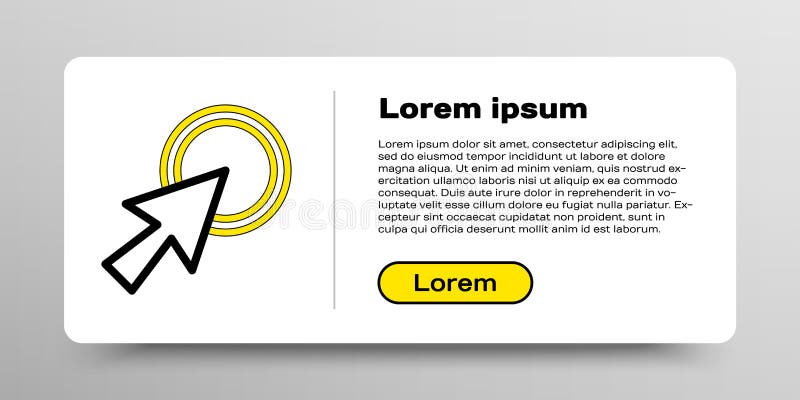 Line Arrow cursor icon isolated on white background. Colorful outline concept. Vector stock illustration