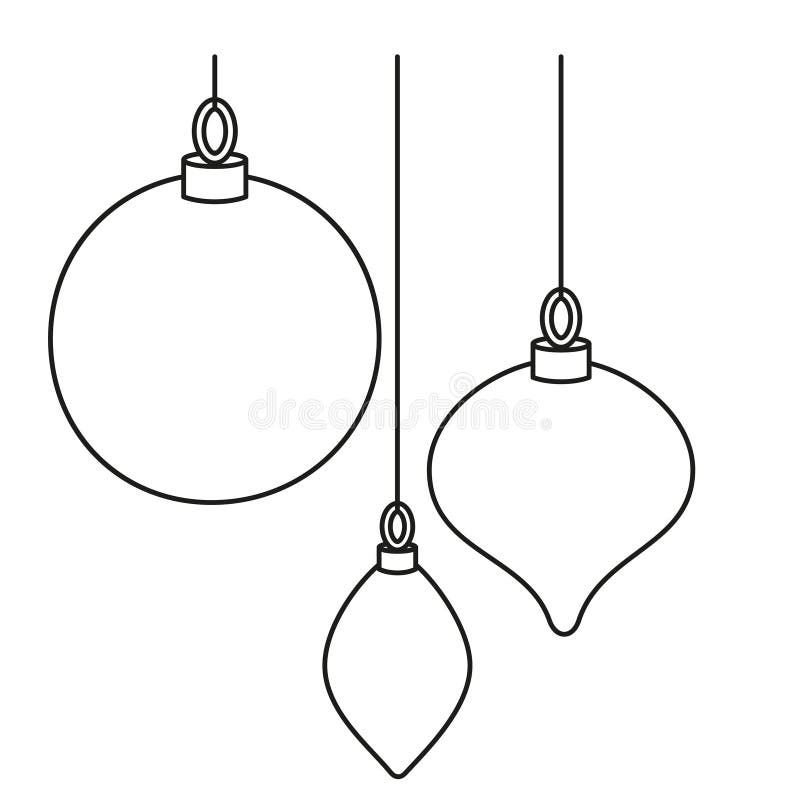 Fir Tree for Christmas Symbol Icon Thick Line Art. Outline Design of ...