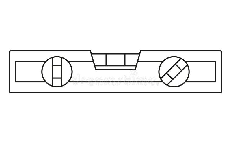 Line Art Black and White Level Tool Stock Vector - Illustration of  construction, industrial: 127202690