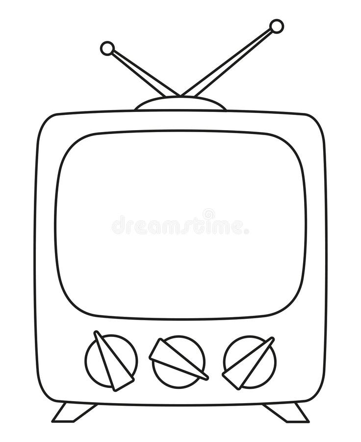 Black Television, Modern TV With Blank Screen Flat Style Vector ...