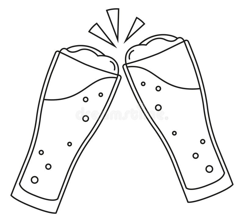 Beer Cheers Line Art Stock Illustrations 329 Beer Cheers