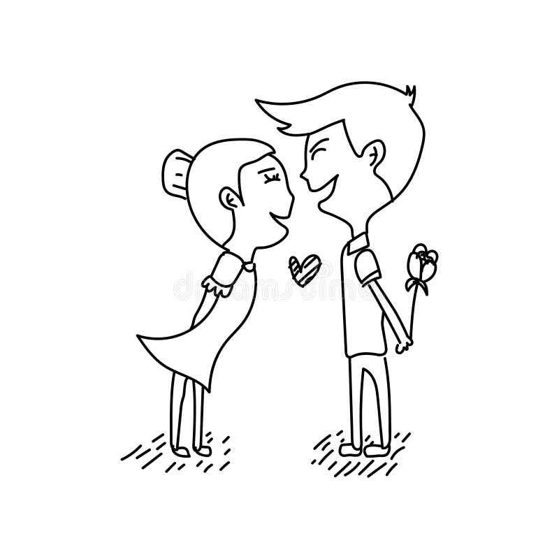 Line Art Cartoon Couple in Love Design on White Background Stock Illustration - Illustration of cartoon, woman: 204414733 Line Art Cartoon Couple in Love Design on White Background Stock Illustration - Illustration of cartoon, woman: 204414733