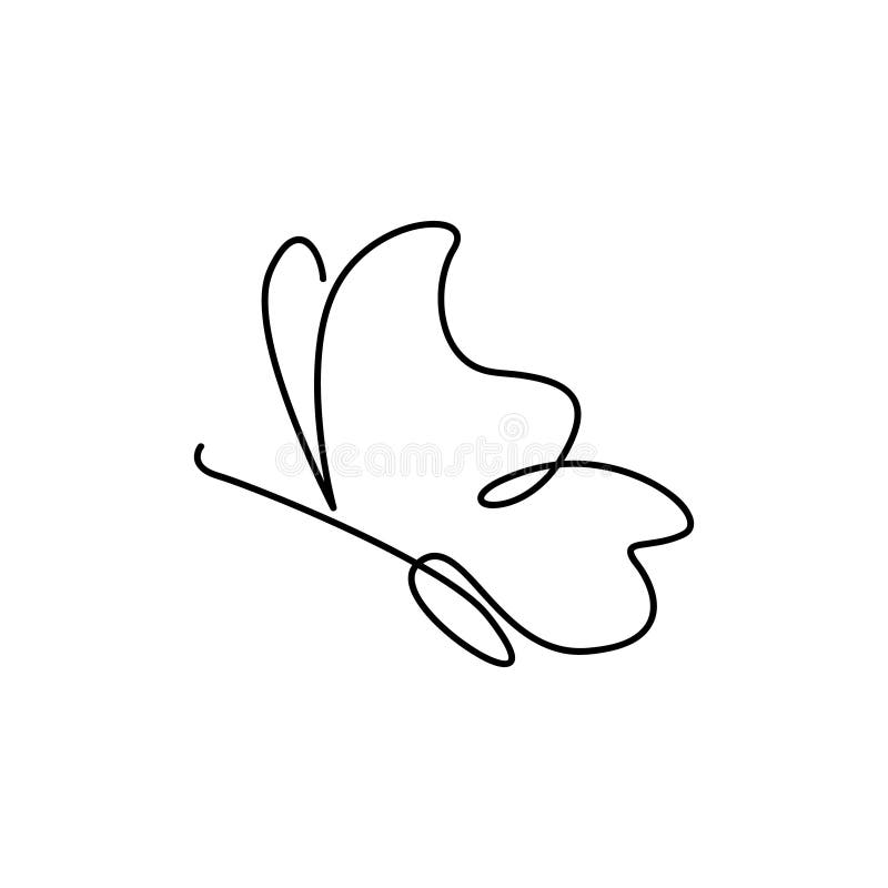 Line Art Drawing Butterfly Design Stock Vector Illustration of print