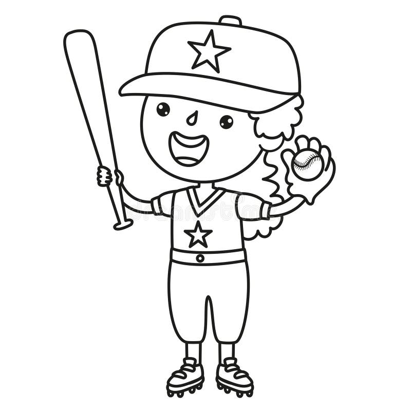 Line Art Drawing for Kids Coloring Page Stock Vector - Illustration of ...
