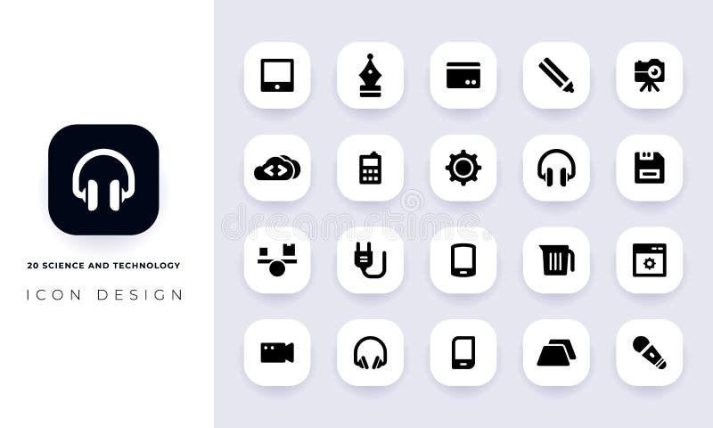 Line art incomplete web essential icon pack vector illustration