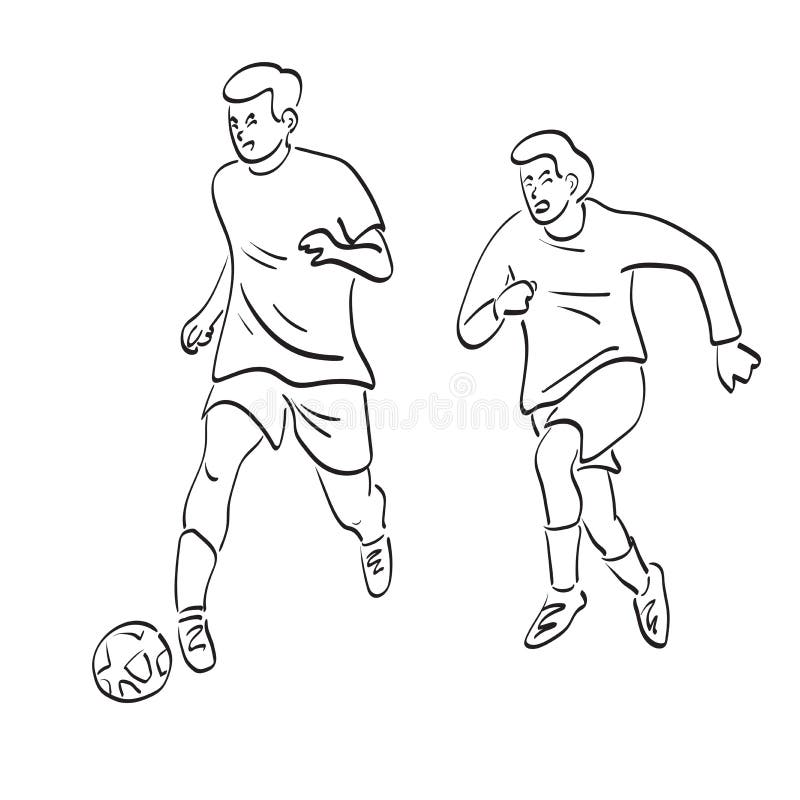 Ilustração De Cor Do Futebol Do Jogo De Dois Amigos Para a Web E O Projeto  Moile Ilustração Stock - Ilustração de esfera, pessoal: 98745259