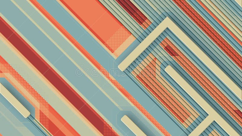 Line art labyrinth multicolored lines for motion graphic design 3d rendering HD stock illustration