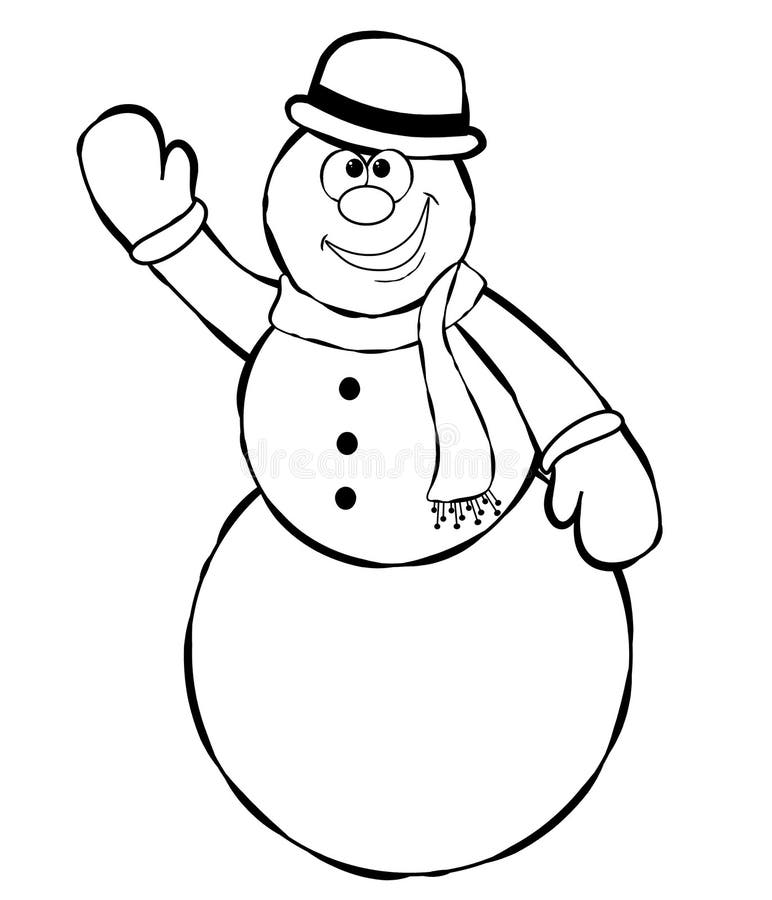 An illustration featuring a snowman. Line art (black and white illustrations) are perfect for projects where color is not an option or undesired. An illustration featuring a snowman. Line art (black and white illustrations) are perfect for projects where color is not an option or undesired.