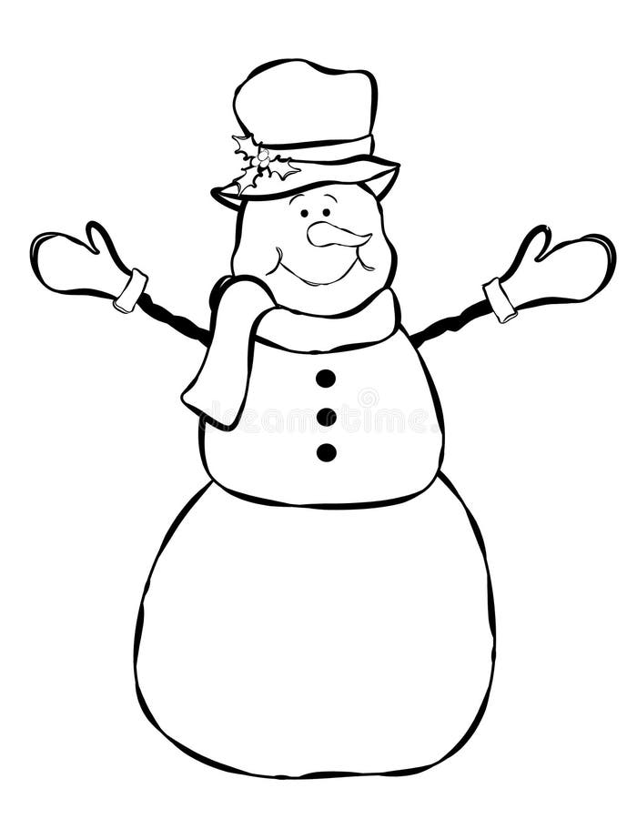 An illustration featuring a snowman. Line art (black and white illustrations) are perfect for projects where color is not an option or undesired. An illustration featuring a snowman. Line art (black and white illustrations) are perfect for projects where color is not an option or undesired.