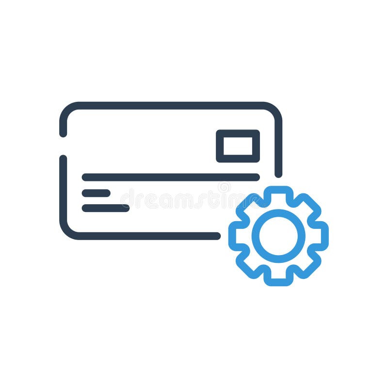 Line art. To edit the credit card settings. Vector icon vector illustration Line art. To edit the credit card settings. Vector icon vector illustration