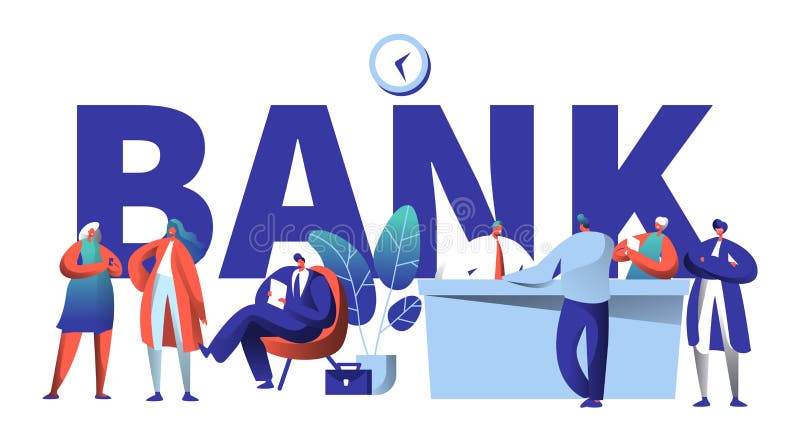 On-line-Bank-Geschäfts-Charakter-Typografie-Fahne Sichere Investitions-Ablagerungs-Sitzung im Flossen-Technologie-Startbüro vektor abbildung On-line-Bank-Geschäfts-Charakter-Typografie-Fahne Sichere Investitions-Ablagerungs-Sitzung im Flossen-Technologie-Startbüro vektor abbildung