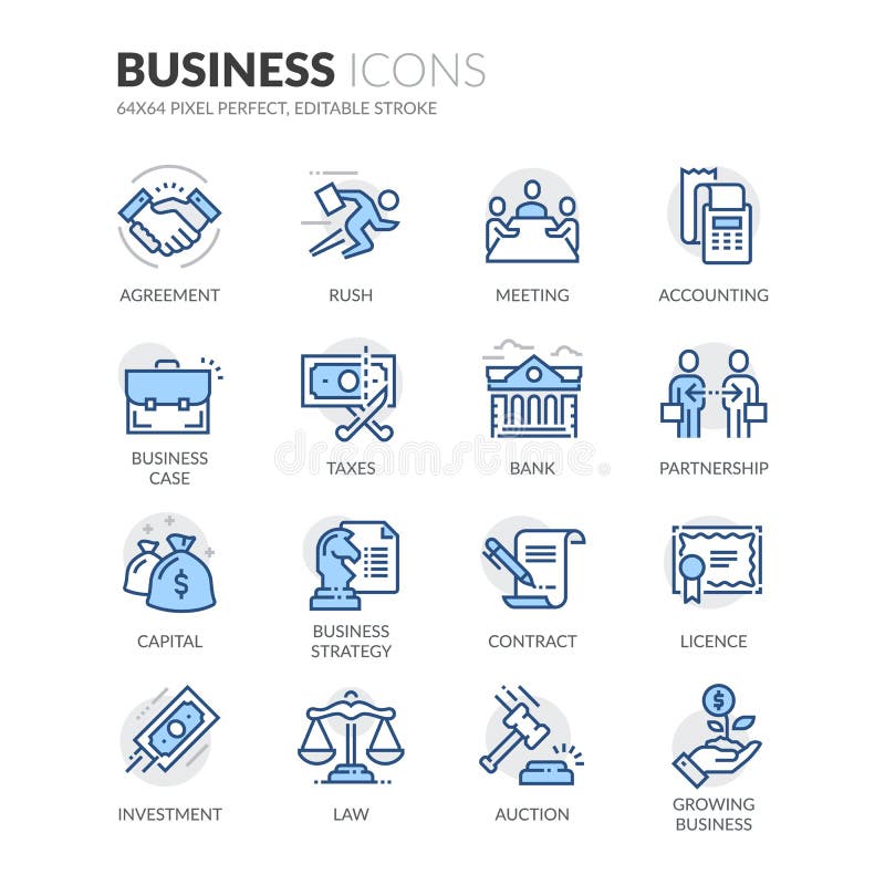 Line Business Icons vector illustration