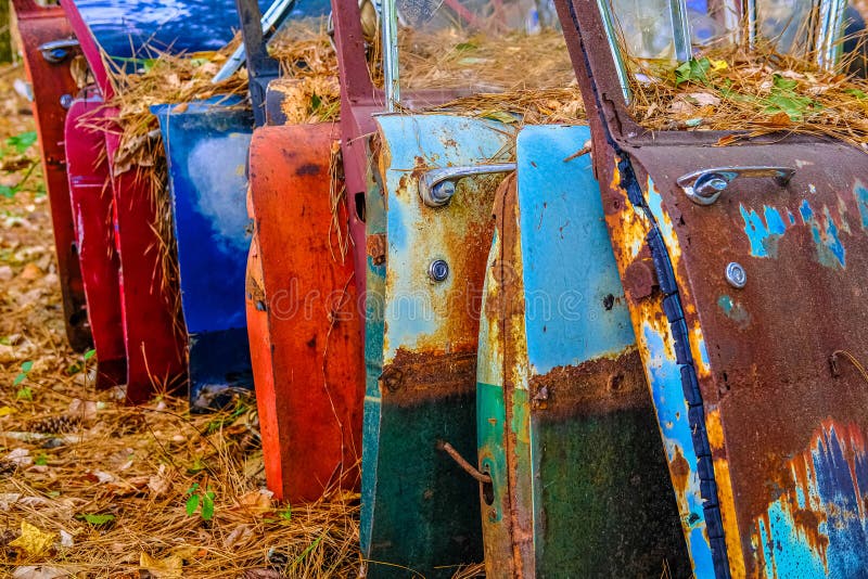 Line of Car Doors